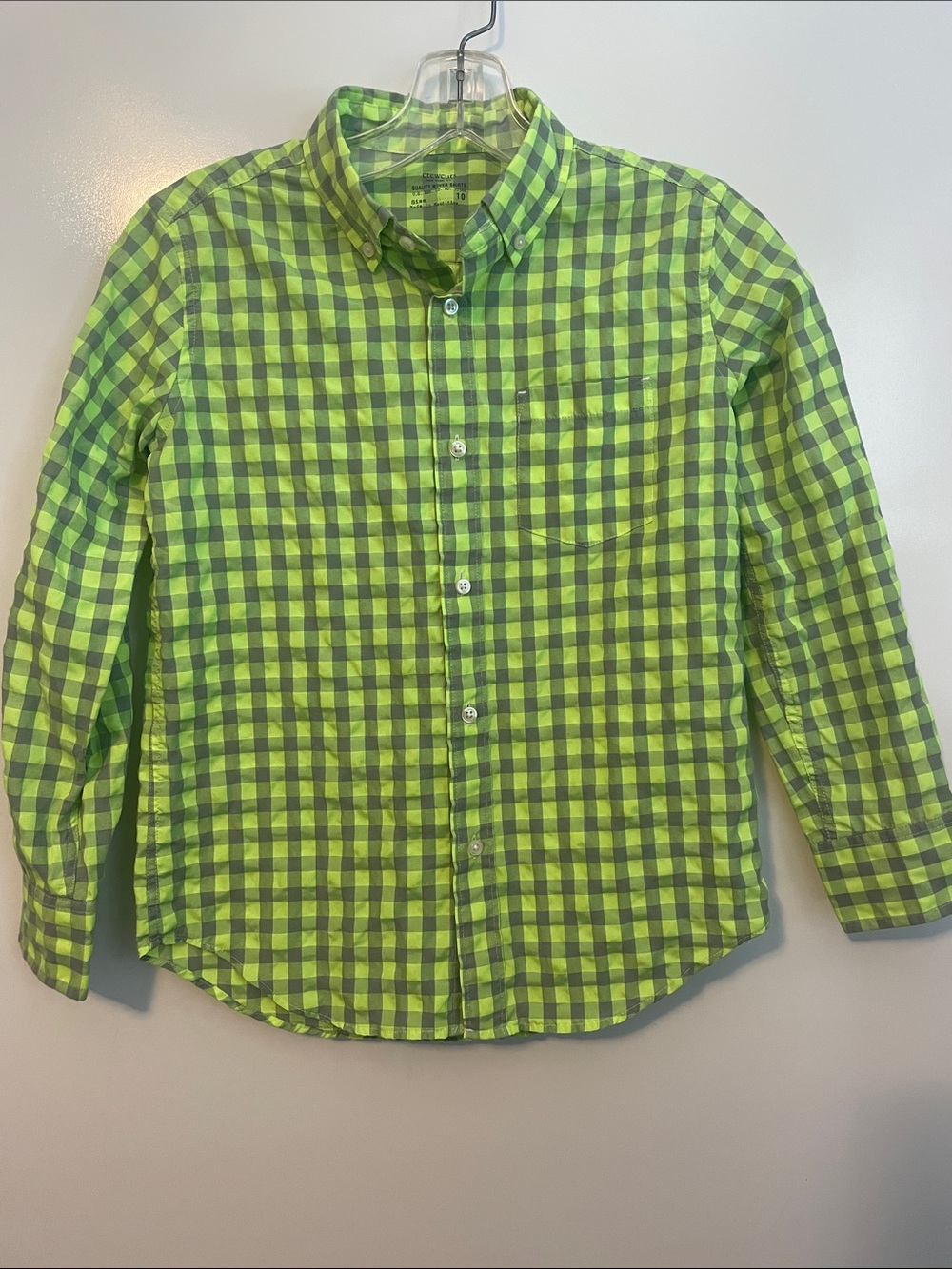 CrewCuts Quality Woven Lightly Quilted Raised material button down shirt size 10